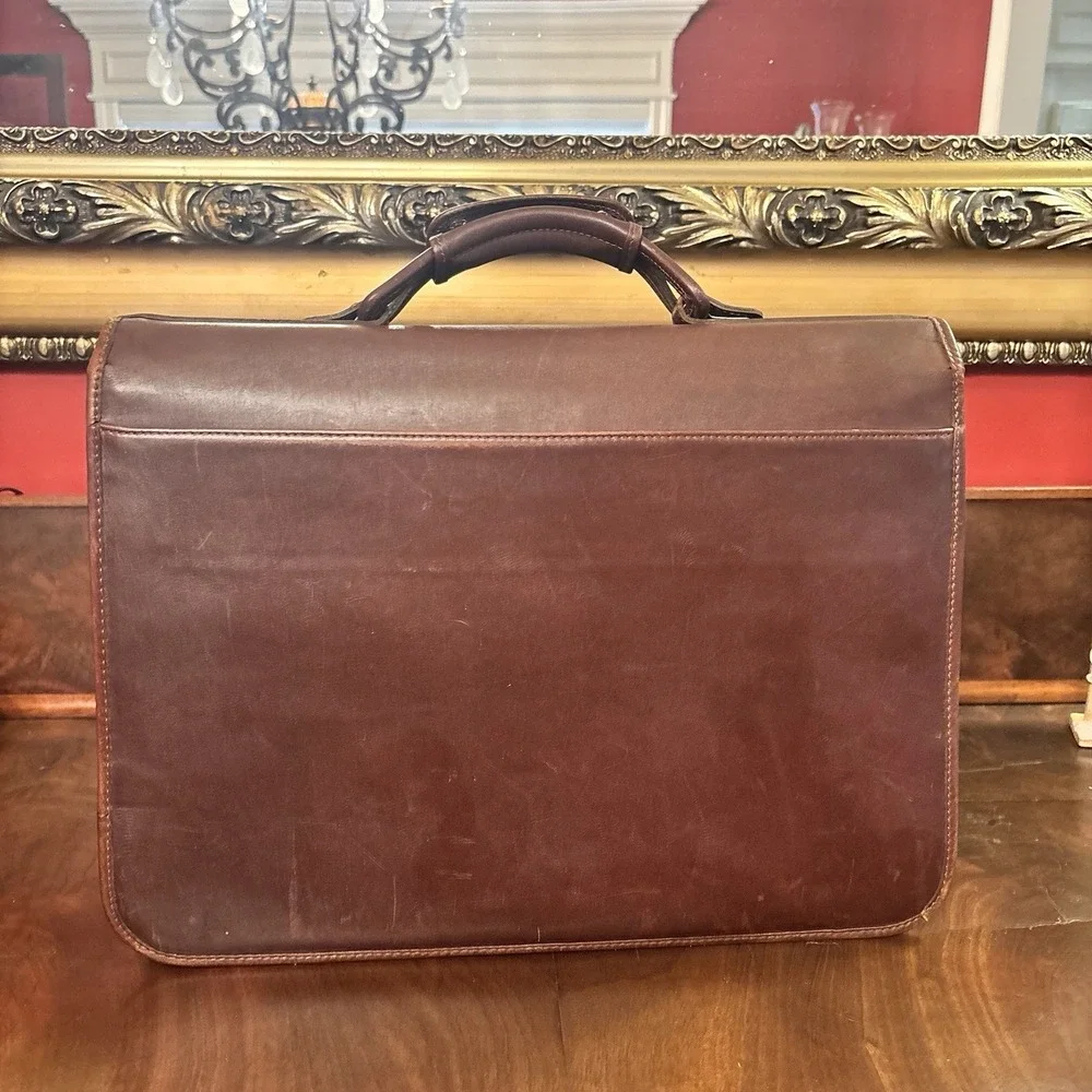 Vintage Hartmann Belting Leather Briefcase Brown‎ Attache Case Combo Lock